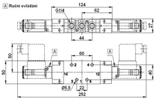 Ventil 5/2 G1/4 elektrický bistabilní