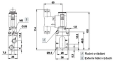 Ventil 3/2NC G1/8 elektrický