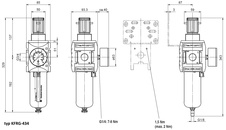 Filtr-regulátor velikost 4 G3/4 0,5-8 bar manometr