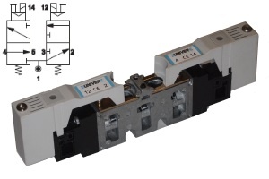 Ventil 3/2NC+3/2NO elektrický 24 V DC PLUG-IN