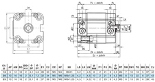 Válec 20/10 mm UNITOP dvojčinný vnitřní závit magnet nerez
