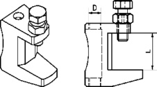 Nosná svěrka TKL M8 0-18 mm malá