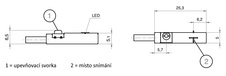 Snímač polohy elektronický PNP 3 vodiče délky 2 m MK5100