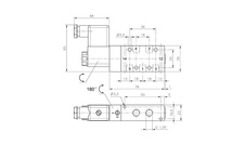 Ventil 5/2 G1/8 elektrický monostabilní
