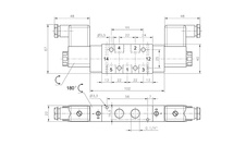 Ventil 5/2 G1/4 elektrický bistabilní