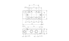 Ventil 5/2 G1/4 pneumatický monostabilní
