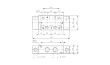 Ventil 5/3PC G1/4 pneumatický střední poloha pod tlakem