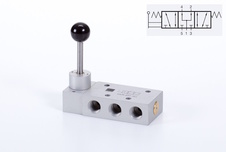 Ventil 5/3PC G1/4 páka vratný do střední polohy pod tlakem
