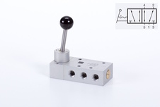 Ventil 5/2 G1/8 páka - aretace