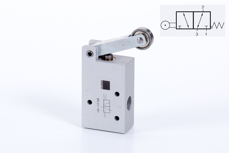 Ventil 3/2 G1/4 kladka HEAVY-DUTY