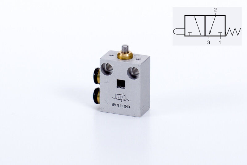 Ventil 3/2 pro hadice 4 mm narážka