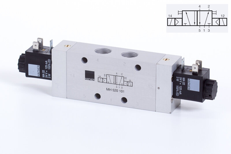 Ventil 5/2 G3/8 elektrický bistabilní