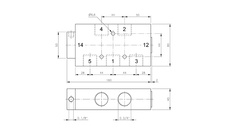 Ventil 5/2 G3/4 pneumatický monostabilní