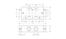 Ventil 5/2 G3/4 pneumatický bistabilní