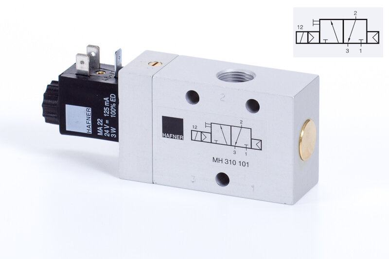 Ventil 3/2NC G3/8 elektrický monostabilní