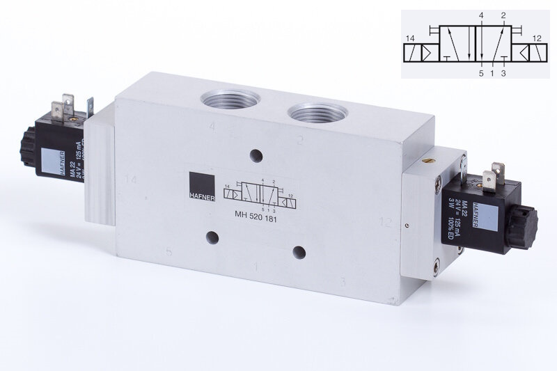 Ventil 5/2 G3/4 elektrický bistabilní