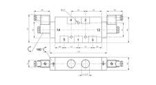 Ventil 5/2 G3/4 elektrický bistabilní