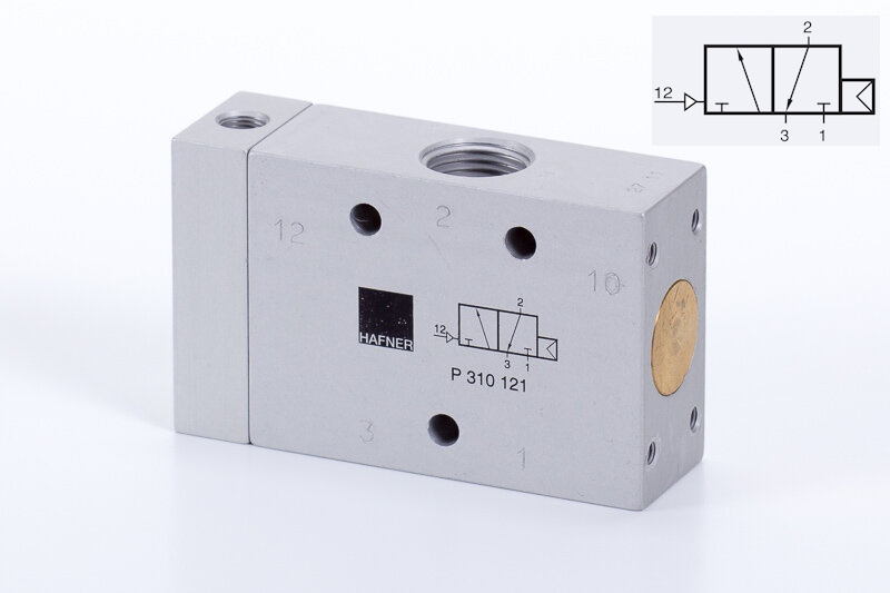 Ventil 3/2 G1/2 pneumatický monostabilní