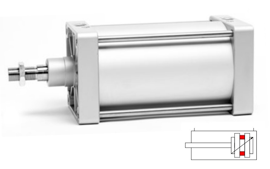 Válec 200/175 mm ISO15552 dvojčinný magnet