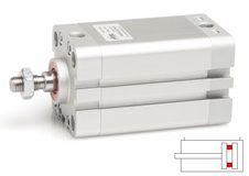 Válec 32/5 mm ISO21287 dvojčinný vnější závit magnet