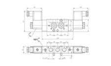 Ventil 5/2 G1/4 NAMUR elektrický bistabilní