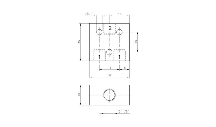 Ventil logický G1/8 funkce OR