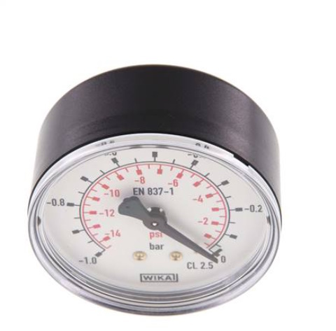 Manometr 63 mm -1-0 bar G1/4 zadní vstup