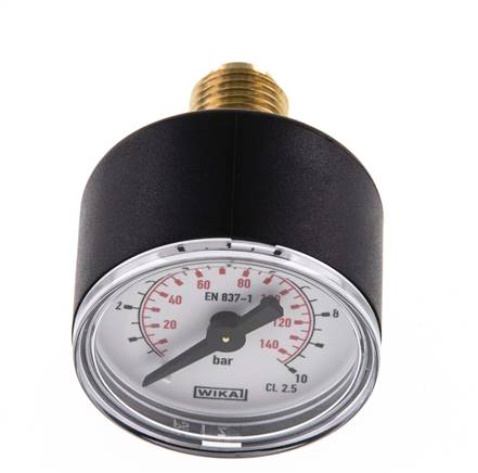 Manometr 40 mm 0-10 bar G1/4 zadní vstup