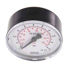Manometr 63 mm 0-10 bar G1/4 zadní vstup