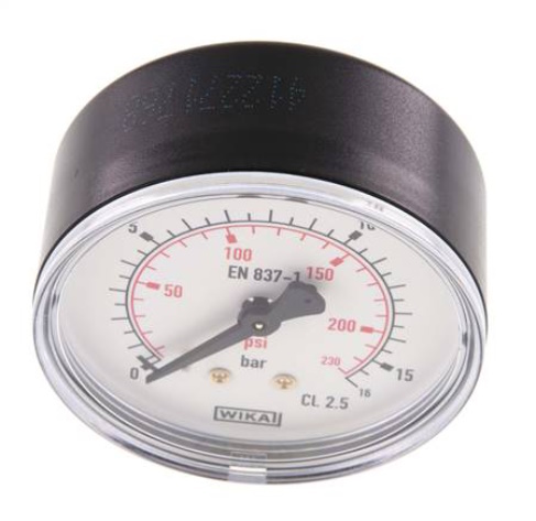 Manometr 63 mm 0-16 bar G1/4 zadní vstup