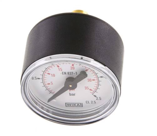 Manometr 40 mm 0-2,5 bar G1/8 zadní vstup
