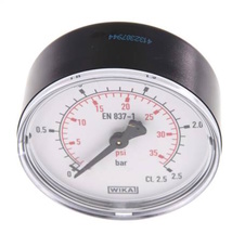 Manometr 63 mm 0-2,5 bar G1/4 zadní vstup