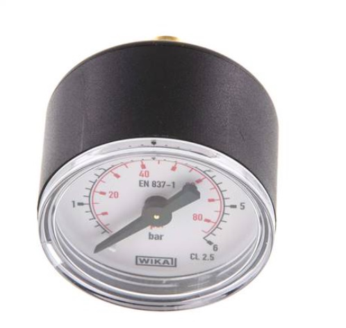Manometr 40 mm 0-6 bar G1/8 zadní vstup