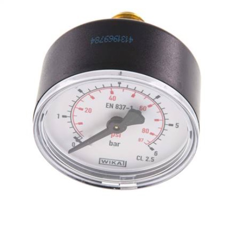 Manometr 50 mm 0-6 bar G1/4 zadní vstup